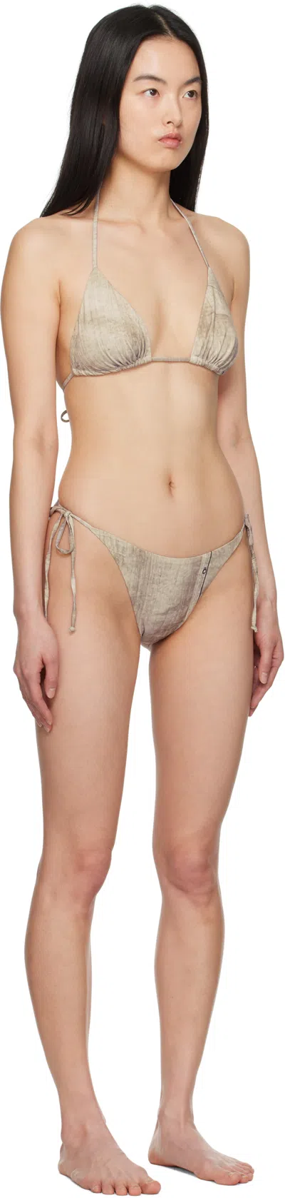 Serapis Beige Piraeustruck Tarp Bikini In Print