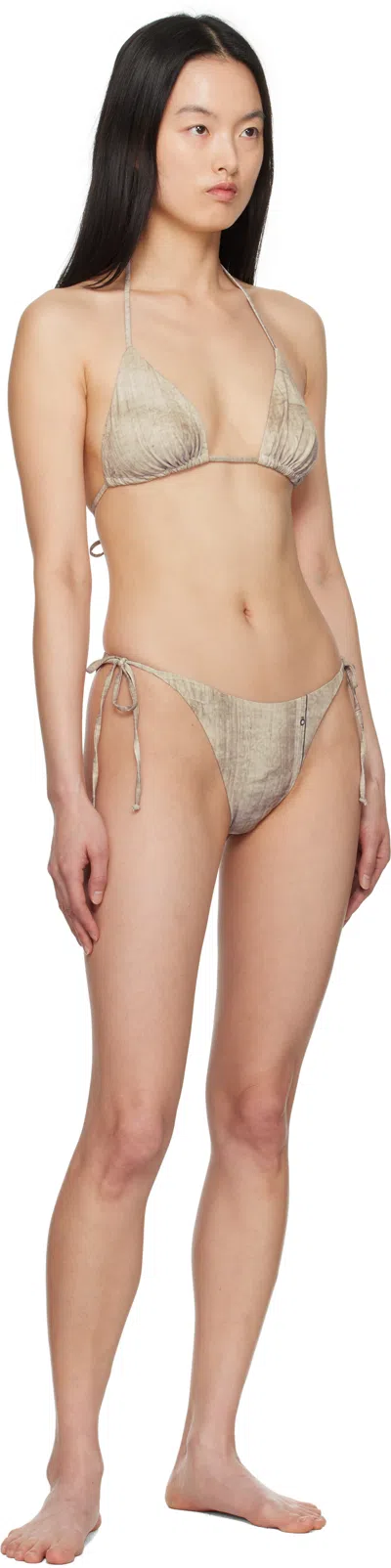 Serapis Beige Piraeustruck Tarp Bikini In Print