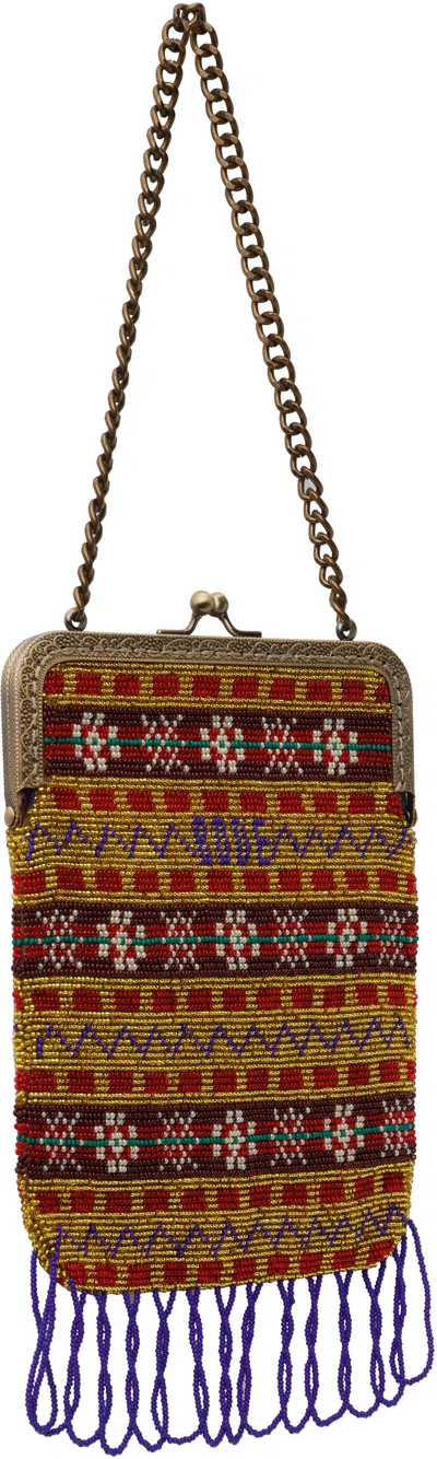 Bode Multicolor Beaded Bracken Frame Bag In Multi Multi