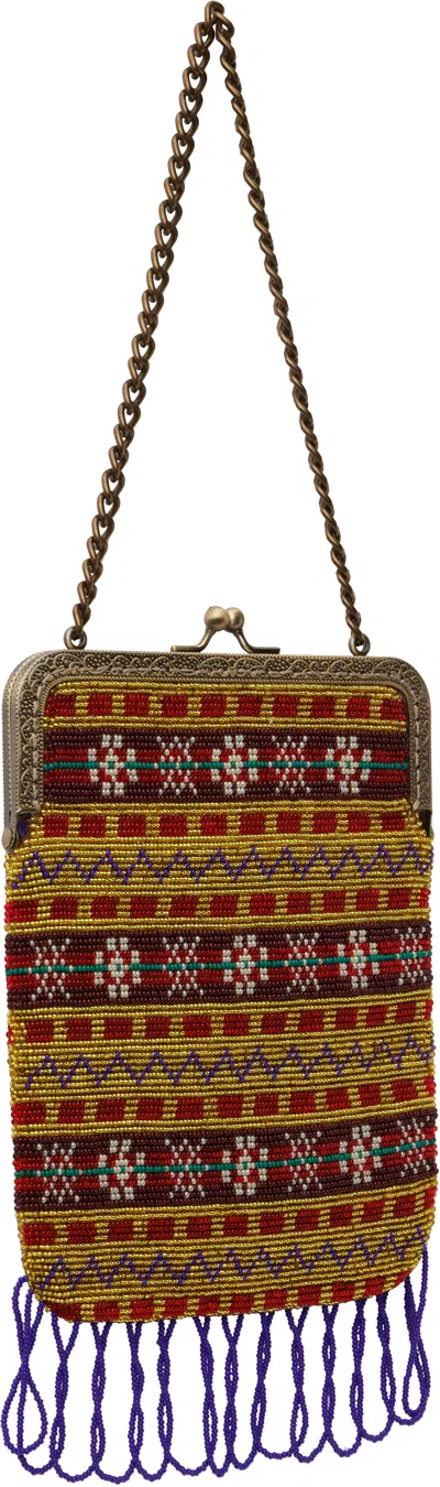 Bode Multicolor Beaded Bracken Frame Bag In Multi Multi