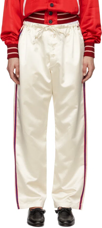 Bode Off-white Redtail Pajama Trousers In Crmlt Cream Multi