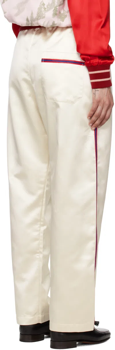 Bode Off-white Redtail Pajama Trousers In Crmlt Cream Multi