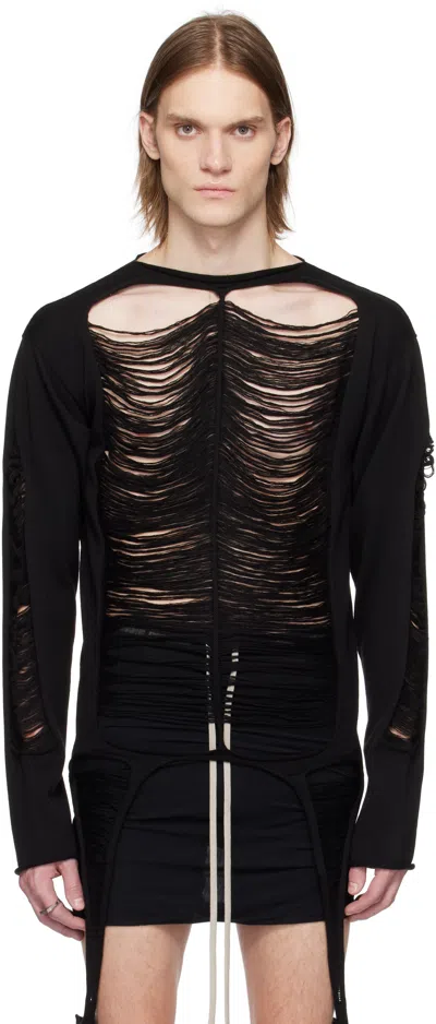 Rick Owens Men's Long Sleeves Top In 09 Black