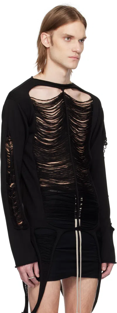 Rick Owens Men's Long Sleeves Top In 09 Black