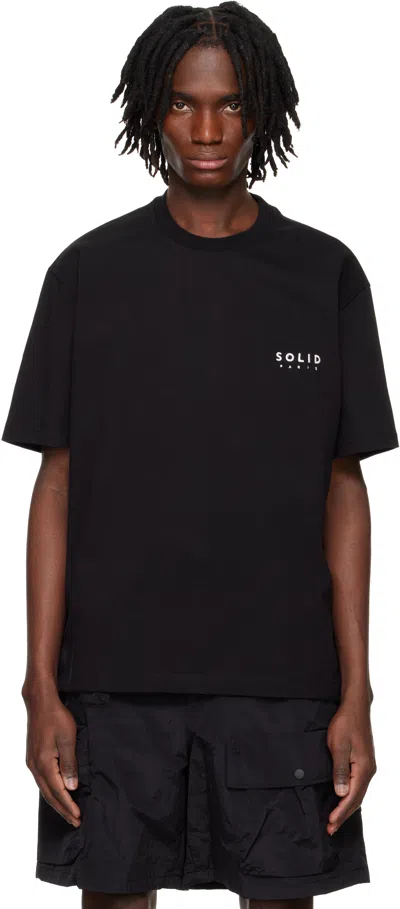 Solid Homme Black 'paris' T-shirt In 635b