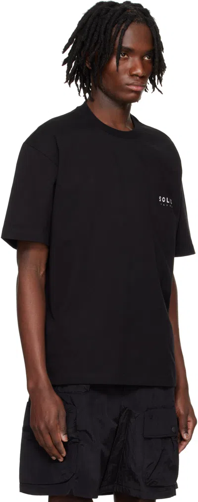 Solid Homme Black 'paris' T-shirt In 635b