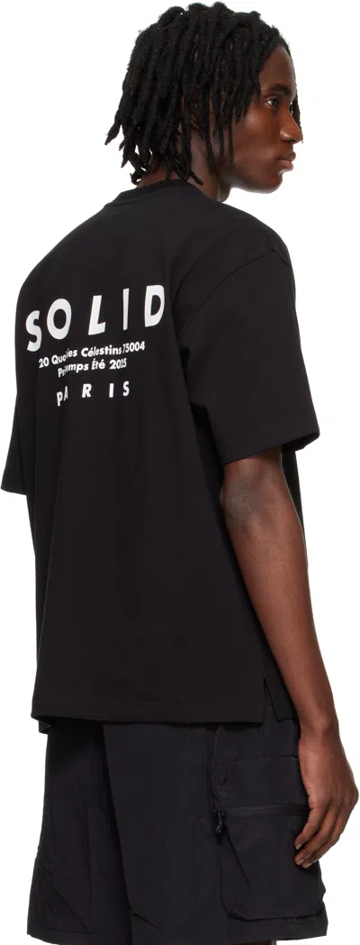 Solid Homme Black 'paris' T-shirt In 635b