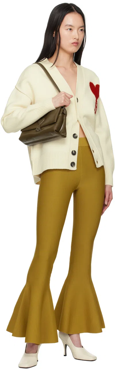 Ami Alexandre Mattiussi Ami Intarsia-knit V-neck Wool Cardigan In White