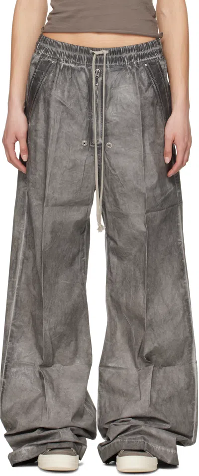 Rick Owens Drkshdw Gray Hollywood Geth Belas Lounge Pants In 78 Drkdust