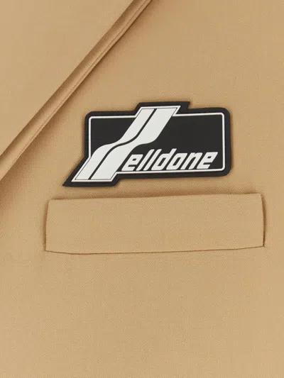 We11 Done Jacket Featuring Notch Lapels And Pockets In Neutrals