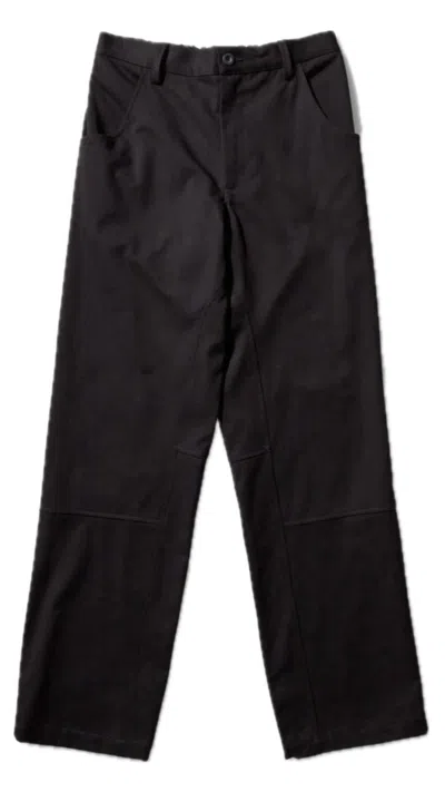 Gr10k Pantalone In Lana Verde Scuro  Uomo In Black