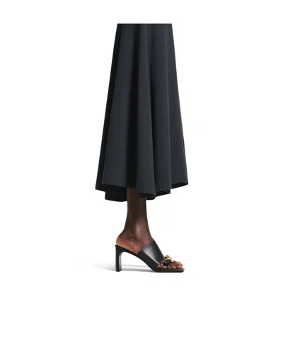 Balenciaga Bel Air Leather Sandals In Black