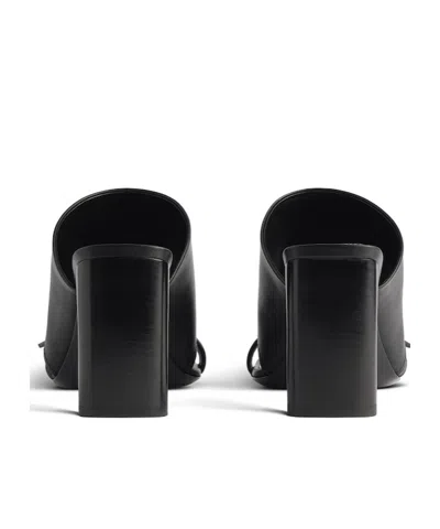 Balenciaga Bel Air Leather Sandals In Black