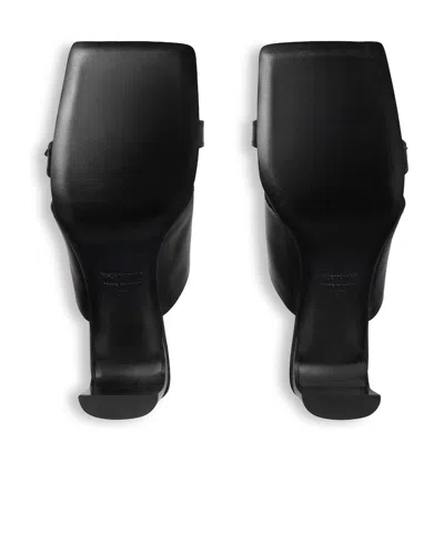 Balenciaga Bel Air Leather Sandals In Black