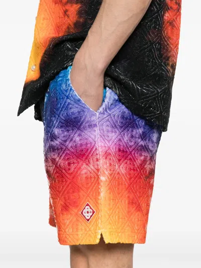 Casablanca 'the Gradient Towelling' Bermuda Shorts In Blue