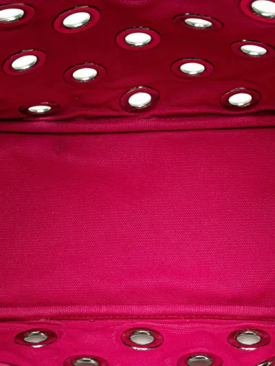 Pre-owned Prada 2013-2024 Small Canvas Canapa Grommet Satchel In Pink