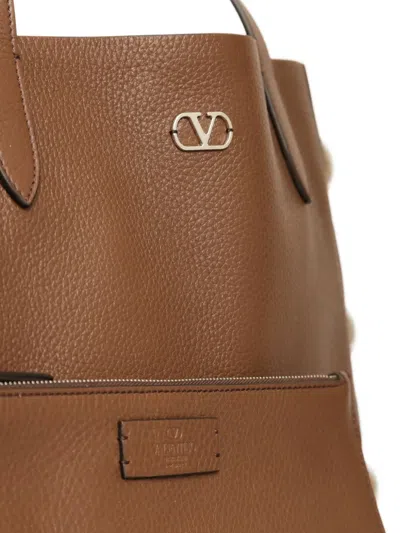 Valentino Garavani Nellcote Tote Bag In Brown