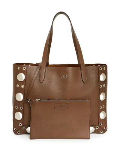 Valentino Garavani Nellcote Tote Bag In Brown