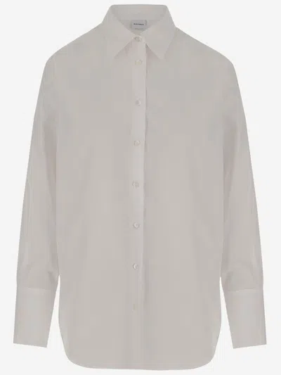 Aspesi Structured Cotton Poplin Shirt With Curved Hem