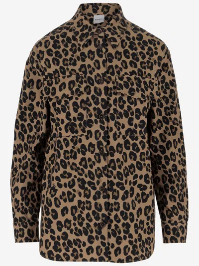 Aspesi Cotton Shirt With Leo Pattern In Spotted