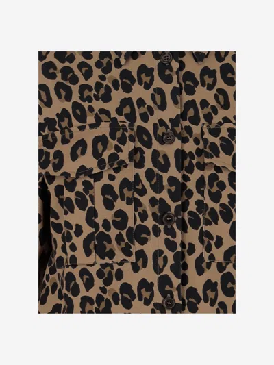 Aspesi Cotton Shirt With Leo Pattern In Spotted