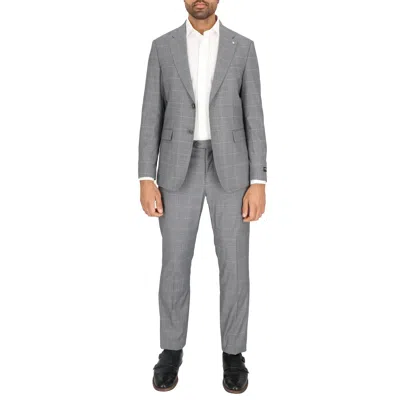 Scotch & Soda Regular Fit Grey Plaid Wool Suit In Grey