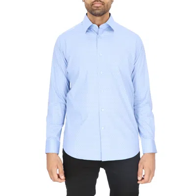 Scotch & Soda Dot Print Modern Fit Dress Shirt In Blue