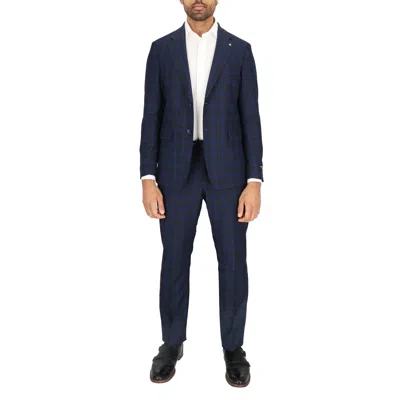 Scotch & Soda Modern Fit Solid Navy Wool Suit In Blue