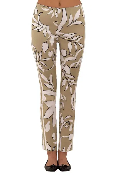 Gretchen Scott Gripeless Pull On Pants In Khaki In Green