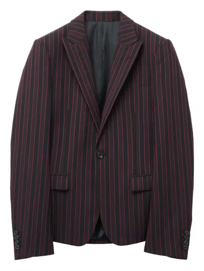 Alexander Mcqueen Shadow Stripe Blazer In Black