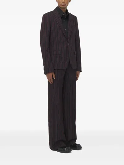 Alexander Mcqueen Shadow Stripe Blazer In Black