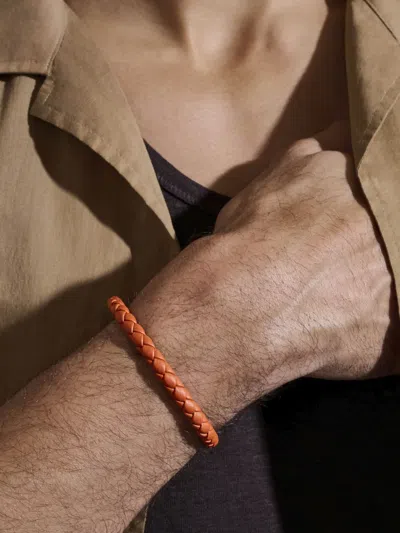 John Hardy Braided Leather Bracelet In Sterling Silver