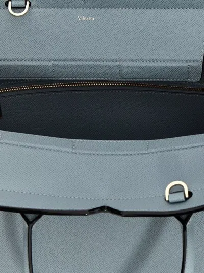 Valextra Medium Structured Handbag Metal Hardware In Gray