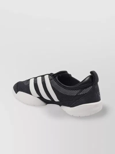 Y-3 Low Top Mesh Upper Rubber Sole Sneakers In Black