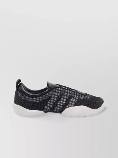 Y-3 Low Top Mesh Upper Rubber Sole Sneakers In Black
