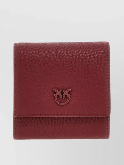 Pinko Flap Compact Textured Wallet