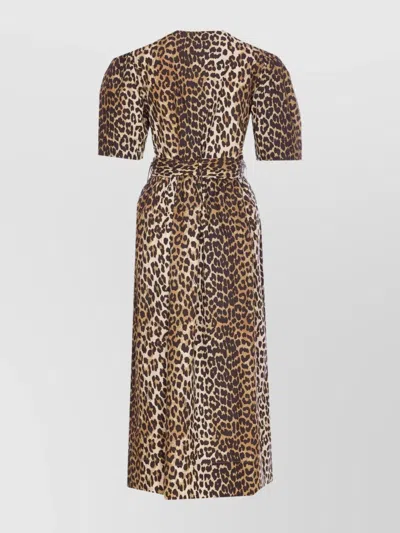 Ganni Women Leopard-print Midi Dress