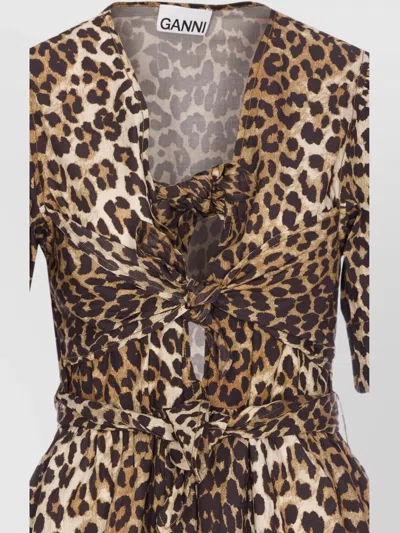 Ganni Women Leopard-print Midi Dress