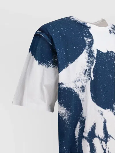 Alexander Mcqueen Classic Fit T-shirt With Distressed Skull Graphic