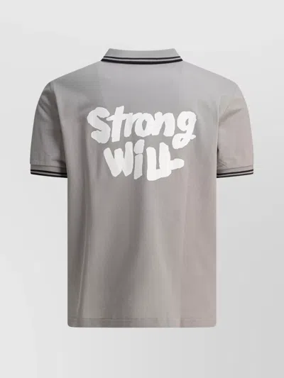 Comme Des Garçons Collared Polo T-shirts Short Sleeves In Gray