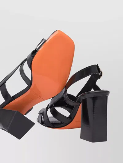 Santoni Toe Strap Sandals Buckle Detail