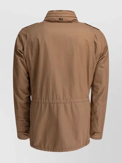Herno Field Jacket In Tigri In Brown