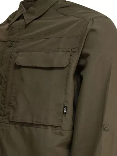 The North Face Collared Shirts With Pockets And Buttons In Green