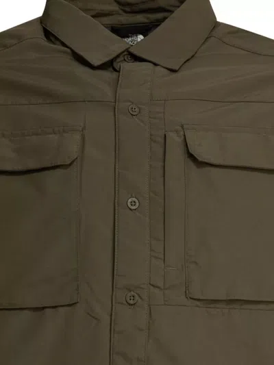 The North Face Collared Shirts With Pockets And Buttons In Green