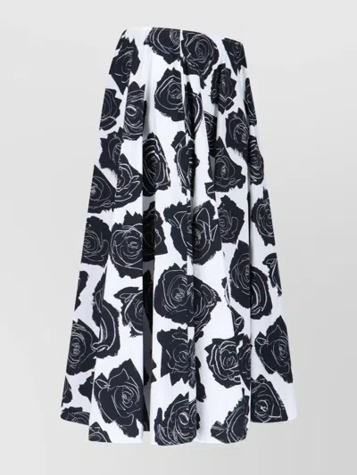 Marni 'luna' Multicolor Skirt With All-over Floral Print