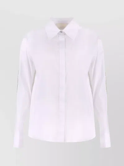 Genny White Regular Solid Shirt
