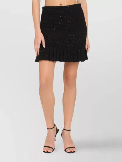 Self-portrait Synthetic Fibers Skirt In Black