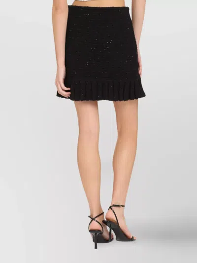 Self-portrait Synthetic Fibers Skirt In Black