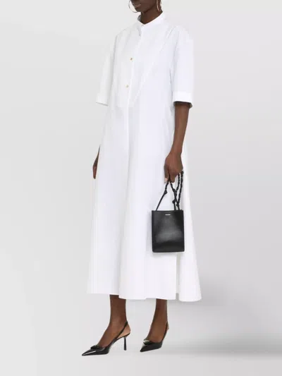 Jil Sander Cotton Shirtdress In White