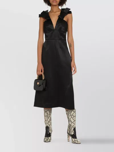 Jil Sander Black Satin Dress